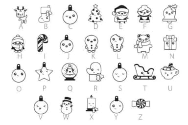 Kawaii Christmas Dingbats by Illustration Ink — Dingbats Font — thumbnail 4