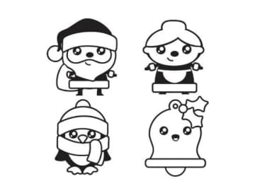 Kawaii Christmas Dingbats by Illustration Ink — Dingbats Font — thumbnail 8