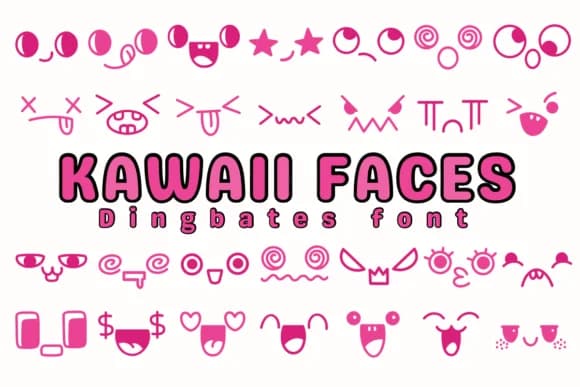 Kawaii Faces by Chonada — Dingbats Font