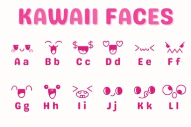 Kawaii Faces by Chonada — Dingbats Font — thumbnail 2
