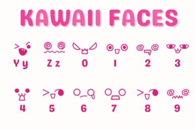 Kawaii Faces by Chonada — Dingbats Font — thumbnail 4