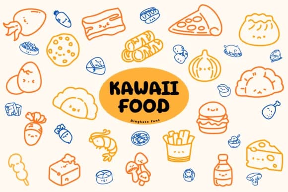 Kawaii Food by Chonada — Dingbats Font