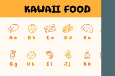 Kawaii Food by Chonada — Dingbats Font — thumbnail 2