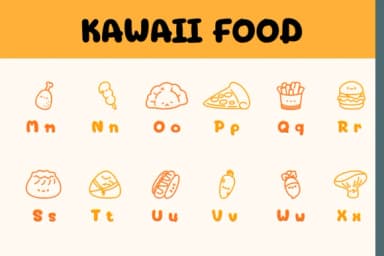 Kawaii Food by Chonada — Dingbats Font — thumbnail 3
