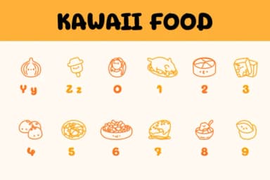 Kawaii Food by Chonada — Dingbats Font — thumbnail 4