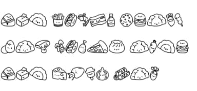 Kawaii Food by Chonada — Dingbats Font — thumbnail 8