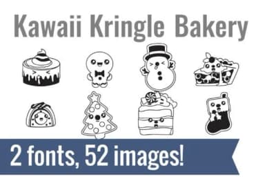 Kawaii Kringle Bakery by Illustration Ink — Dingbats Font — thumbnail 1