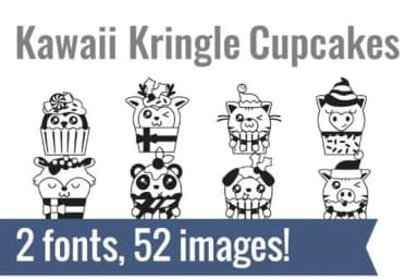 Kawaii Kringle Bakery by Illustration Ink — Dingbats Font — thumbnail 2