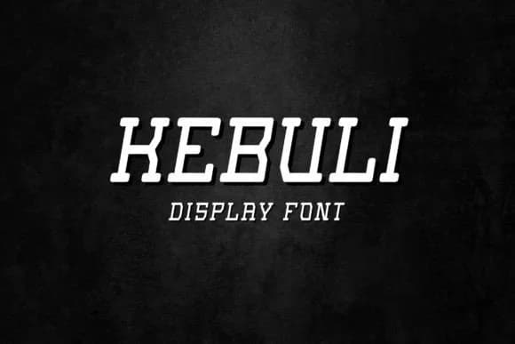 Kebuli by Mightyfire — Slab Serif Font