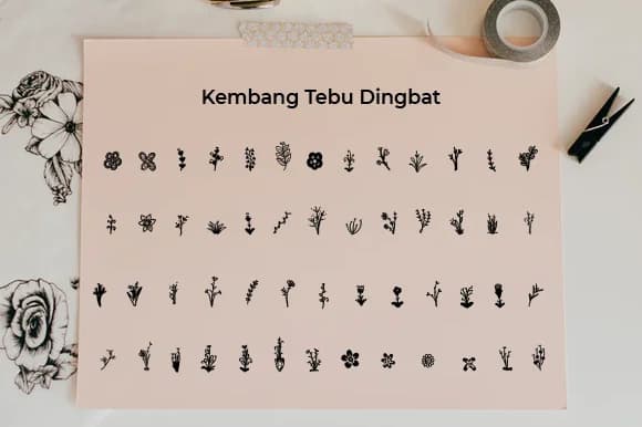 Kembang Tebu by Ciriative — Dingbats Font