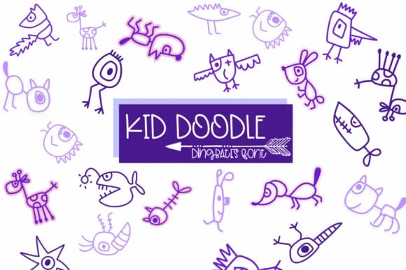 Kid Doodle by Sirinart — Dingbats Font