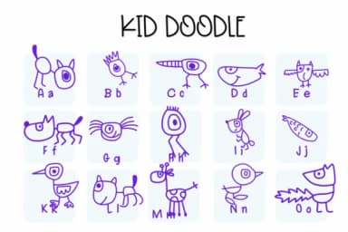 Kid Doodle by Sirinart — Dingbats Font — thumbnail 2