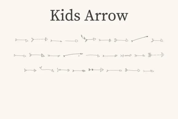 Kids Arrow by CraftedType Studio — Dingbats Font
