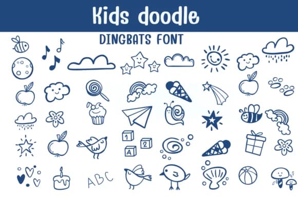 Kids Doodle by Sontaya — Dingbats Font