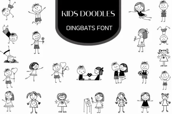 Kids Doodles by Heartcraft Atelier — Dingbats Font