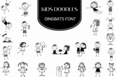 Kids Doodles by Heartcraft Atelier — Dingbats Font — thumbnail 1