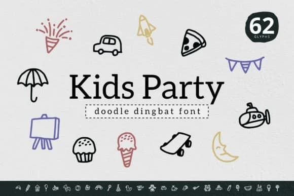Kids Party by YandiDesigns — Dingbats Font