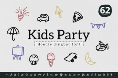 Kids Party by YandiDesigns — Dingbats Font — thumbnail 1
