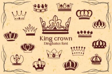 King Crown by Chonada — Dingbats Font — thumbnail 1