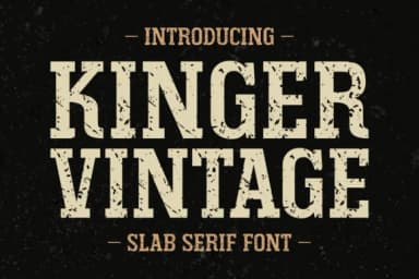 Kinger Vintage by Anto (7NTypes) — Slab Serif Font — thumbnail 1