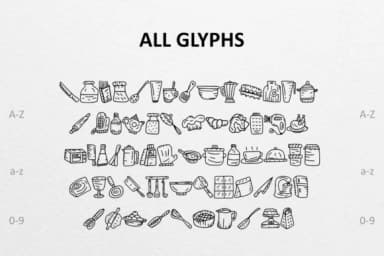 Kitchen Doodle by CrafterFonts — Dingbats Font — thumbnail 2