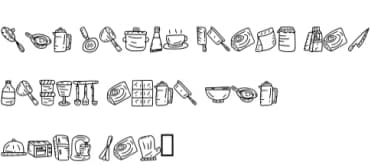 Kitchen Doodle by CrafterFonts — Dingbats Font — thumbnail 5