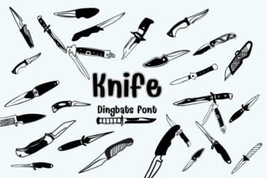 Knife by Nongyao — Dingbats Font — thumbnail 1