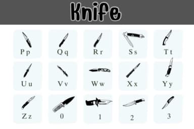 Knife by Nongyao — Dingbats Font — thumbnail 3