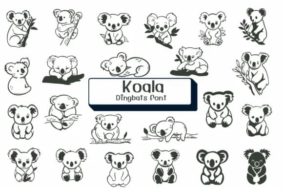 Koala by Ketsarin — Dingbats Font