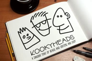 Kookyheads by GeekMissy — Dingbats Font — thumbnail 1