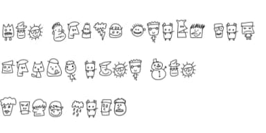 Kookyheads by GeekMissy — Dingbats Font — thumbnail 8