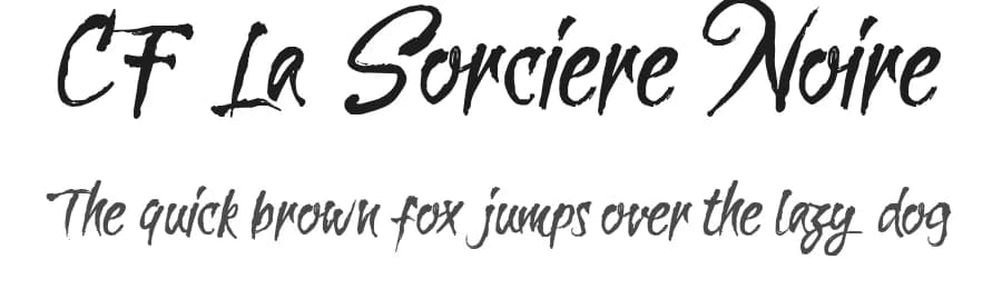 CF La Sorciere Noire by Cloutierfontes — Script Handwritten Font