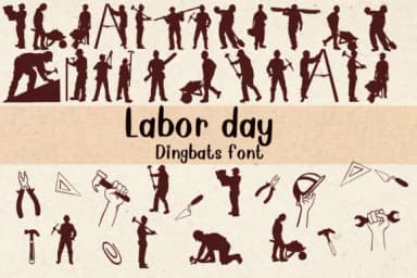 Labor Day by Nongyao — Dingbats Font — thumbnail 1