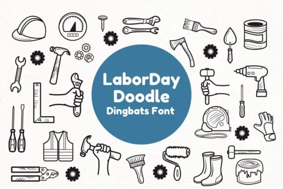 Labor Day by Nun Sukhwan — Dingbats Font