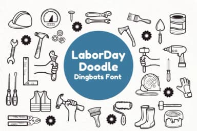 Labor Day by Nun Sukhwan — Dingbats Font — thumbnail 1