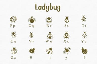 Ladybug by Nongyao — Dingbats Font — thumbnail 3