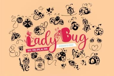 Ladybug by Onoborgol — Dingbats Font — thumbnail 1
