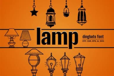 Lamp by onoborgol — Dingbats Font — thumbnail 1