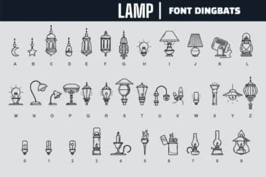 Lamp by onoborgol — Dingbats Font — thumbnail 2