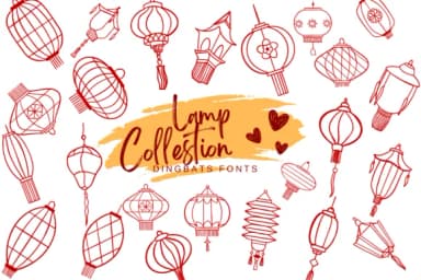 Lamp Collestion by Suphitchaya — Dingbats Font — thumbnail 1