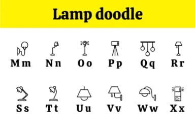 Lamp Doodle by Chonada — Dingbats Font — thumbnail 3
