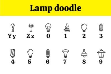 Lamp Doodle by Chonada — Dingbats Font — thumbnail 4