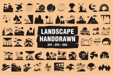 Landscape&nbsp; by edywiyonopp — Dingbats Font — thumbnail 1