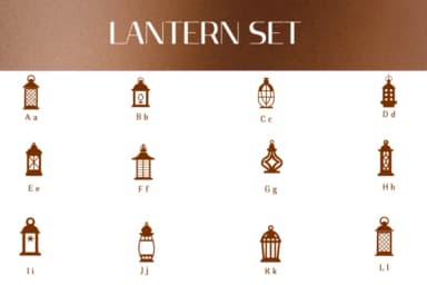 Lantern Set by Heartcraft Atelier — Dingbats Font — thumbnail 2