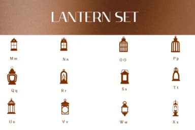 Lantern Set by Heartcraft Atelier — Dingbats Font — thumbnail 3