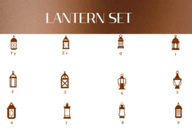 Lantern Set by Heartcraft Atelier — Dingbats Font — thumbnail 4