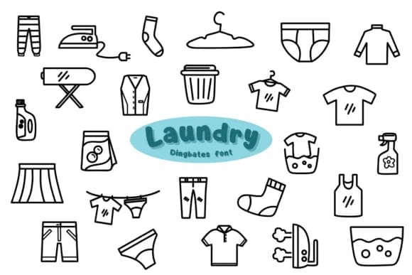 Laundry by Chonada — Dingbats Font
