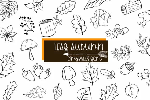 Leaf Autumn by Sirinart — Dingbats Font