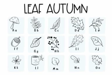 Leaf Autumn by Sirinart — Dingbats Font — thumbnail 2