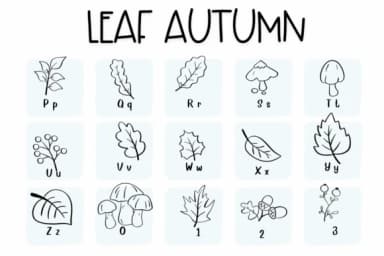 Leaf Autumn by Sirinart — Dingbats Font — thumbnail 3